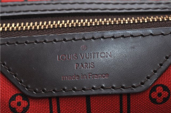 Authentic Louis Vuitton Damier Neverfull MM Shoulder Tote Bag N51105 LV 7565E