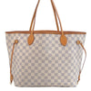 Authentic Louis Vuitton Damier Azur Neverfull MM Tote Bag N51107 LV 7776E