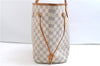 Authentic Louis Vuitton Damier Azur Neverfull MM Tote Bag N51107 LV 7776E
