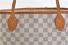 Authentic Louis Vuitton Damier Azur Neverfull MM Tote Bag N51107 LV 7776E