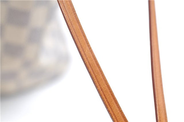 Authentic Louis Vuitton Damier Azur Neverfull MM Tote Bag N51107 LV 7776E