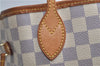 Authentic Louis Vuitton Damier Azur Neverfull MM Tote Bag N51107 LV 7776E