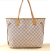 Authentic Louis Vuitton Damier Azur Neverfull MM Tote Bag N51107 LV 7779E