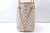 Authentic Louis Vuitton Damier Azur Neverfull MM Tote Bag N51107 LV 7779E