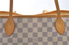 Authentic Louis Vuitton Damier Azur Neverfull MM Tote Bag N51107 LV 7779E