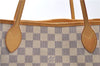 Authentic Louis Vuitton Damier Azur Neverfull MM Tote Bag N51107 LV 7779E
