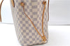 Authentic Louis Vuitton Damier Azur Neverfull MM Tote Bag N51107 LV 7779E