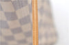 Authentic Louis Vuitton Damier Azur Neverfull MM Tote Bag N51107 LV 7779E