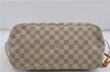 Authentic Louis Vuitton Damier Azur Neverfull MM Tote Bag N51107 LV 7966D