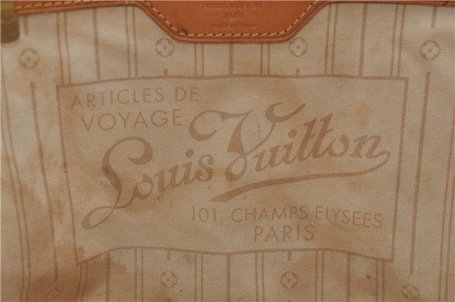 Authentic Louis Vuitton Damier Azur Neverfull MM Tote Bag N51107 LV 7966D