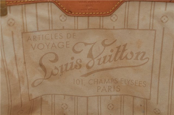 Authentic Louis Vuitton Damier Azur Neverfull MM Tote Bag N51107 LV 7966D