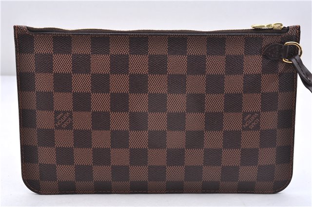 Authentic Louis Vuitton Damier Neverfull Pouch Purse Clutch Bag LV 8102E