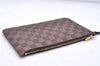 Authentic Louis Vuitton Damier Neverfull Pouch Purse Clutch Bag LV 8102E