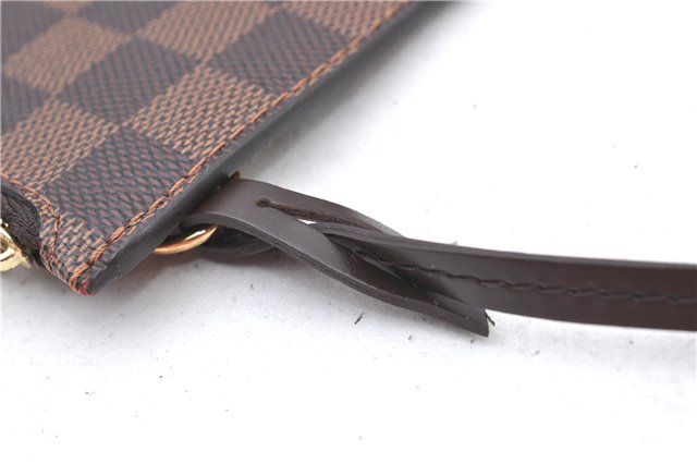 Authentic Louis Vuitton Damier Neverfull Pouch Purse Clutch Bag LV 8102E