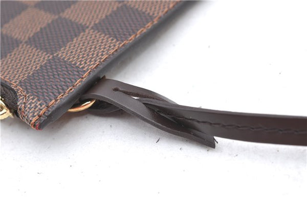 Authentic Louis Vuitton Damier Neverfull Pouch Purse Clutch Bag LV 8102E