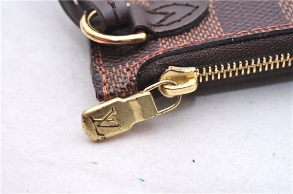 Authentic Louis Vuitton Damier Neverfull Pouch Purse Clutch Bag LV 8102E