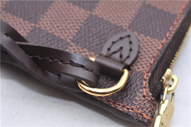 Authentic Louis Vuitton Damier Neverfull Pouch Purse Clutch Bag LV 8102E