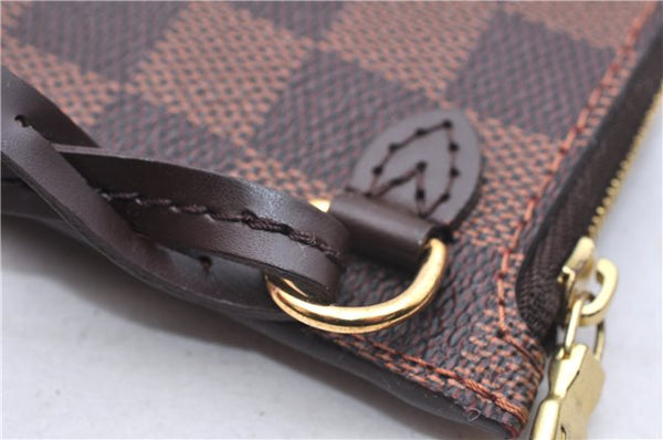 Authentic Louis Vuitton Damier Neverfull Pouch Purse Clutch Bag LV 8102E