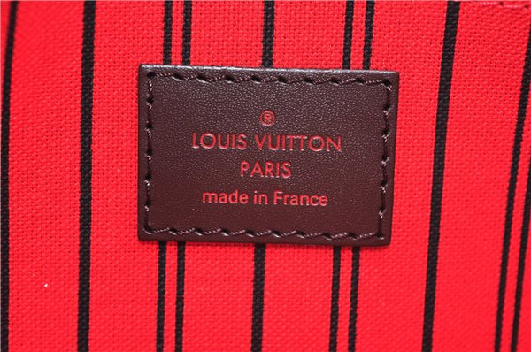 Authentic Louis Vuitton Damier Neverfull Pouch Purse Clutch Bag LV 8102E