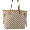 Authentic Louis Vuitton Damier Azur Neverfull MM Tote Bag N51107 LV 8135D