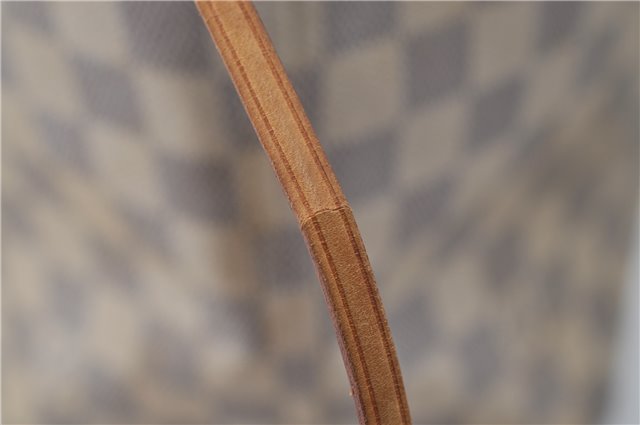 Authentic Louis Vuitton Damier Azur Neverfull MM Tote Bag N51107 LV 8135D