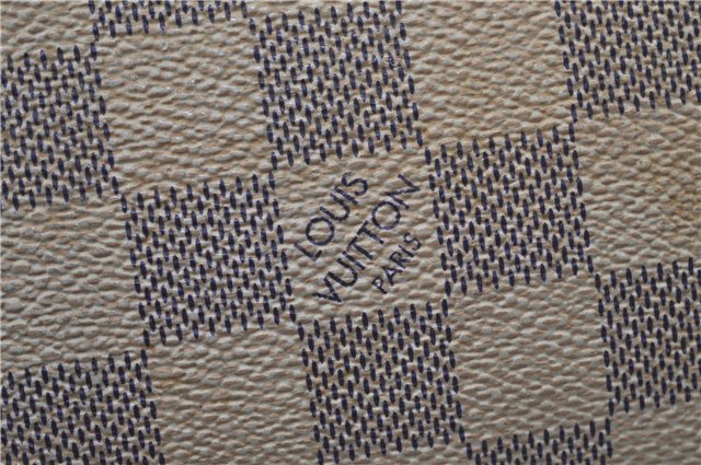 Authentic Louis Vuitton Damier Azur Neverfull MM Tote Bag N51107 LV 8135D
