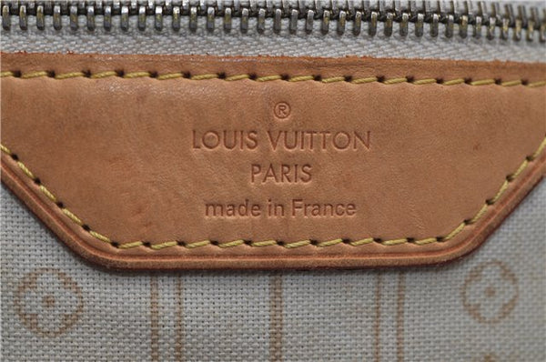 Authentic Louis Vuitton Damier Azur Neverfull MM Tote Bag N51107 LV 8135D