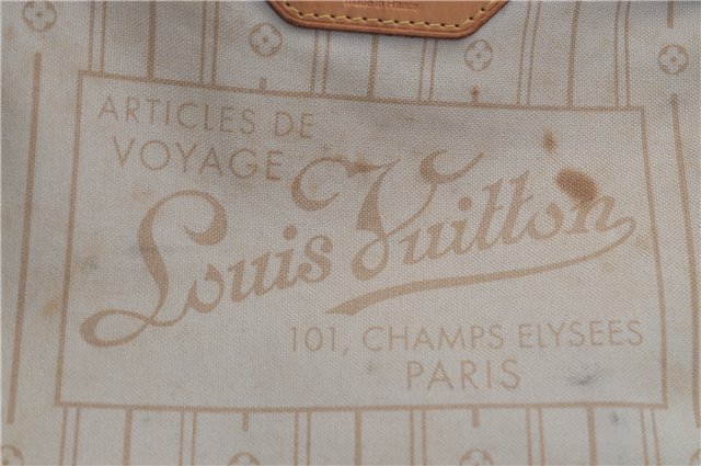 Authentic Louis Vuitton Damier Azur Neverfull MM Tote Bag N51107 LV 8135D