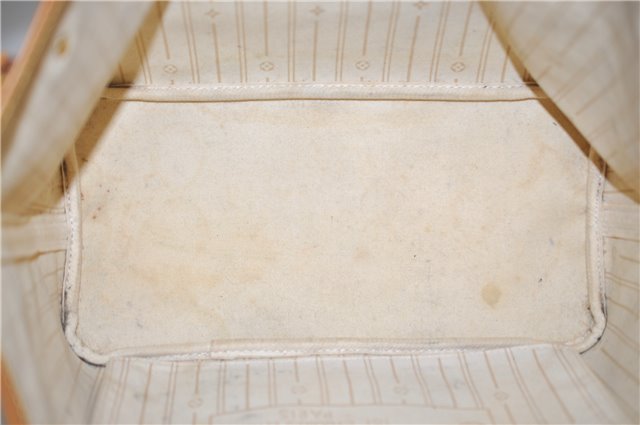 Authentic Louis Vuitton Damier Azur Neverfull MM Tote Bag N51107 LV 8135D