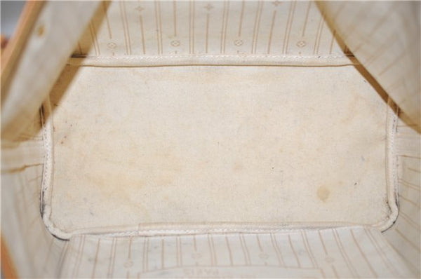 Authentic Louis Vuitton Damier Azur Neverfull MM Tote Bag N51107 LV 8135D