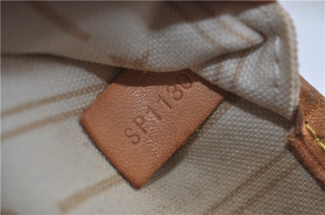 Authentic Louis Vuitton Damier Azur Neverfull MM Tote Bag N51107 LV 8135D