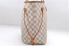 Authentic Louis Vuitton Damier Azur Neverfull MM Tote Bag N51107 LV 8466D