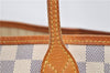 Authentic Louis Vuitton Damier Azur Neverfull MM Tote Bag N51107 LV 8466D