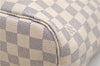 Authentic Louis Vuitton Damier Azur Neverfull MM Tote Bag N51107 LV 8466D