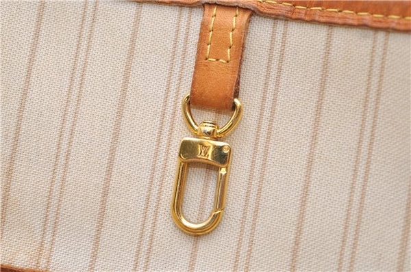 Authentic Louis Vuitton Damier Azur Neverfull MM Tote Bag N51107 LV 8466D