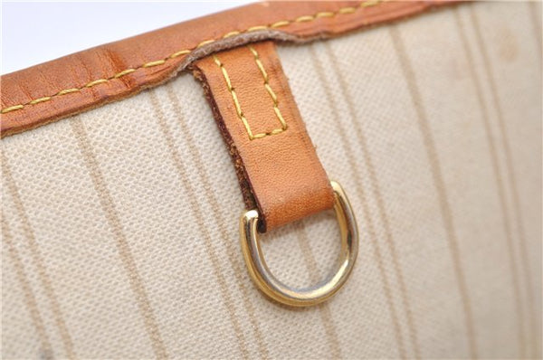 Authentic Louis Vuitton Damier Azur Neverfull MM Tote Bag N51107 LV 8466D