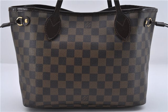 Authentic Louis Vuitton Damier Neverfull PM Shoulder Tote Bag N51109 LV 8505D