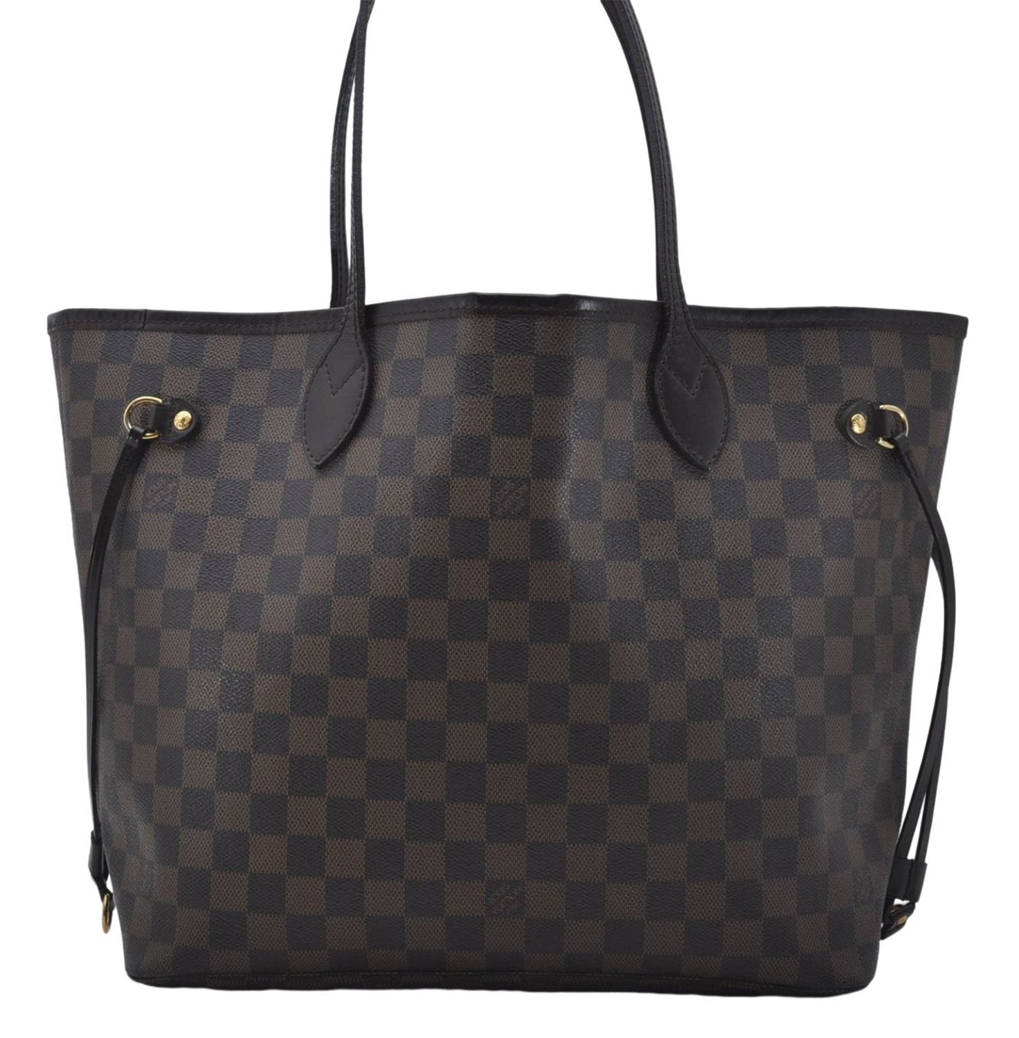 Authentic Louis Vuitton Damier Neverfull MM Shoulder Tote Bag N51105 LV 8529D