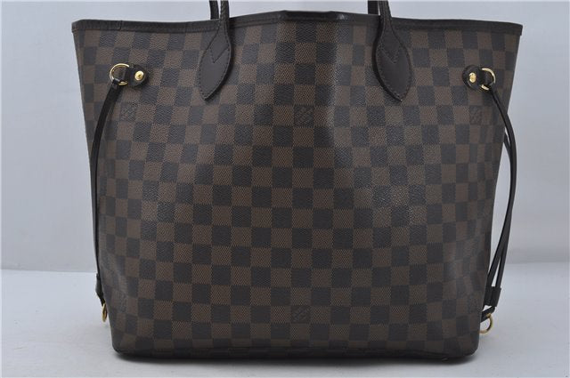 Authentic Louis Vuitton Damier Neverfull MM Shoulder Tote Bag N51105 LV 8529D