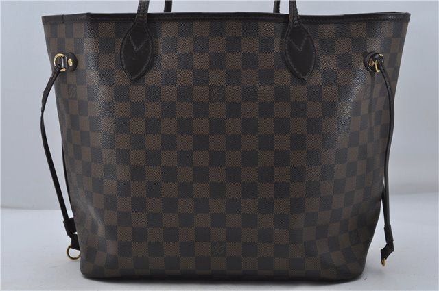 Authentic Louis Vuitton Damier Neverfull MM Shoulder Tote Bag N51105 LV 8529D