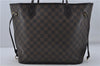 Authentic Louis Vuitton Damier Neverfull MM Shoulder Tote Bag N51105 LV 8529D