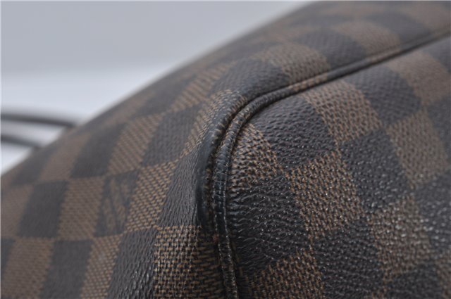Authentic Louis Vuitton Damier Neverfull MM Shoulder Tote Bag N51105 LV 8529D