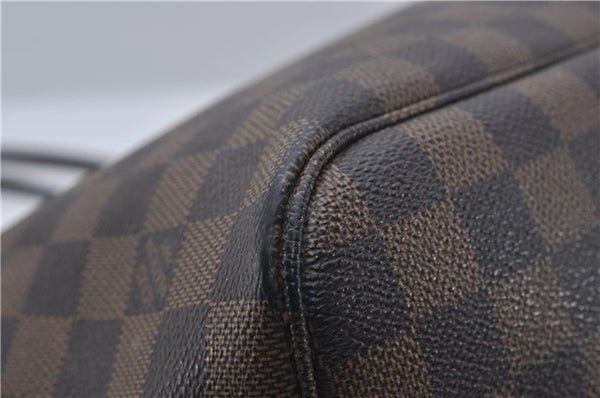 Authentic Louis Vuitton Damier Neverfull MM Shoulder Tote Bag N51105 LV 8529D
