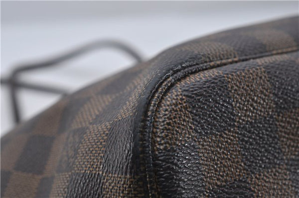 Authentic Louis Vuitton Damier Neverfull MM Shoulder Tote Bag N51105 LV 8529D