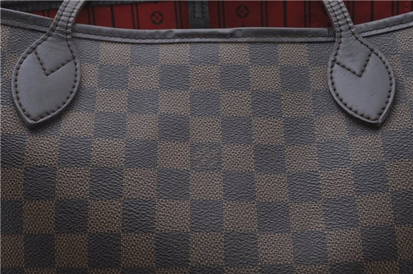 Authentic Louis Vuitton Damier Neverfull MM Shoulder Tote Bag N51105 LV 8529D