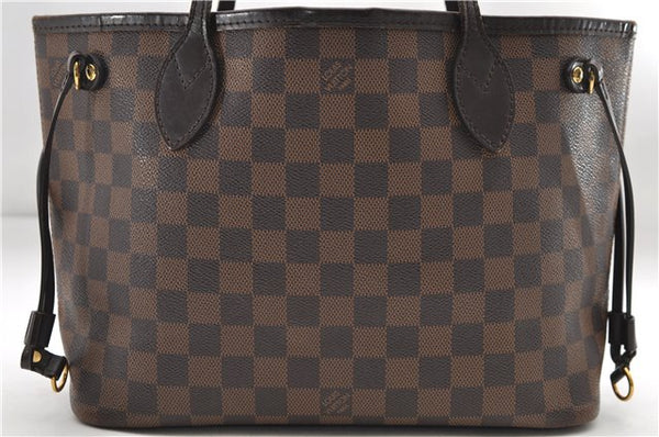 Authentic Louis Vuitton Damier Neverfull PM Shoulder Tote Bag N51109 LV 8773D