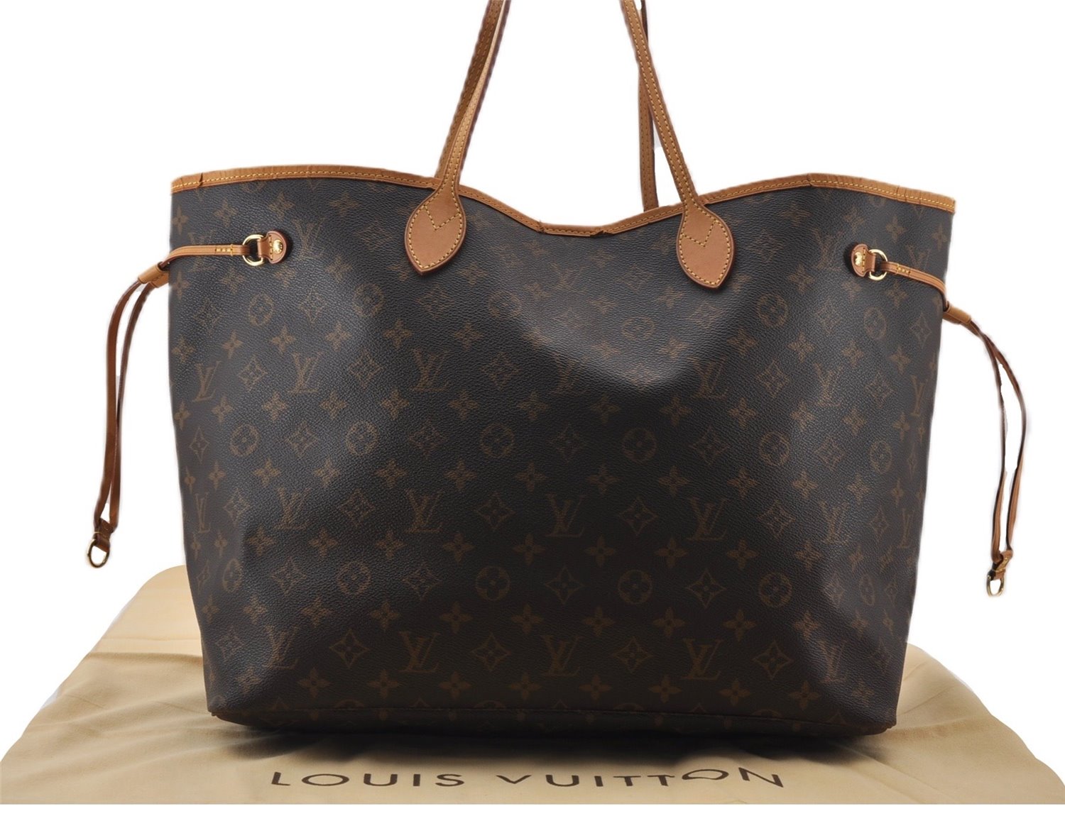Authentic Louis Vuitton Monogram Neverfull GM Shoulder Tote Bag M40157 LV 8956E