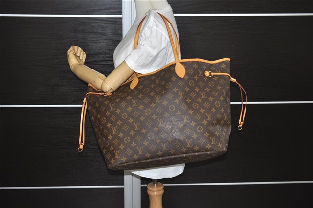 Authentic Louis Vuitton Monogram Neverfull GM Shoulder Tote Bag M40157 LV 8956E