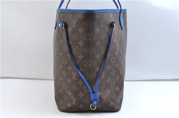 Auth Louis Vuitton Monogram Ikat Flower Neverfull GM Tote Bag M40875 Blue 9283E