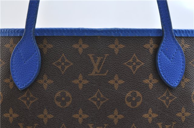 Auth Louis Vuitton Monogram Ikat Flower Neverfull GM Tote Bag M40875 Blue 9283E